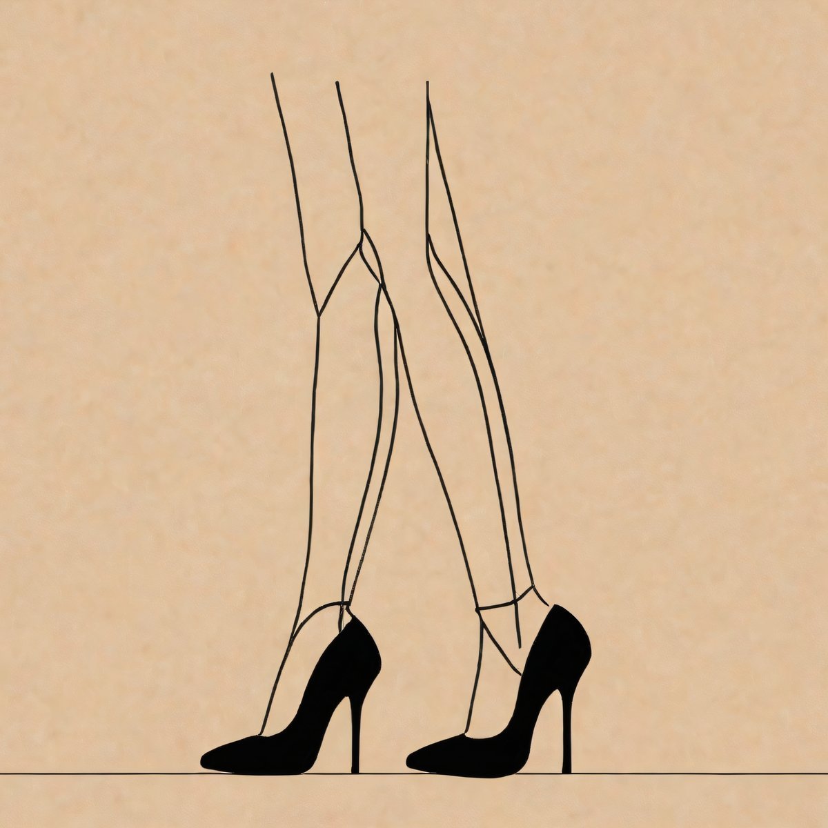 One line art feminine elegance - continuous line drawing of woman